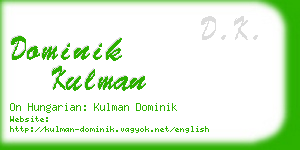 dominik kulman business card